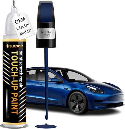 Deep Blue PPSB Touch up Paint for Tesla OEM Color Match Car Scratch Repair Kit for Nicks & Chips Scratches Quick & Easy Paint Fix 2-In-1 Car Scratch Remover Pen