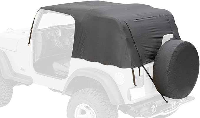 Pavement Ends by Bestop 56815-01 Black Emergency Top for for 2007-2018 Wrangler JK Unlimited
