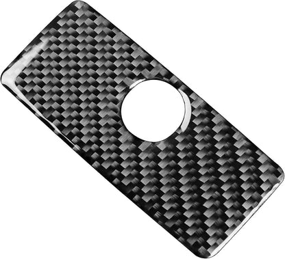 Real Carbon Fiber Fit for Chevy Silverado/GMC Sierra 1500 2014-2018 for 2500/3500HD 2015-2019 Car Co-Pilot Glove Box Handle Trim Dash Decals Sticker Decor Auto Interior Accessories Cover Black
