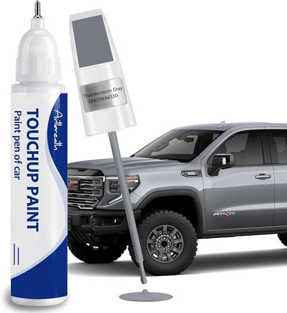 Thunderstorm Gray (GNO/WA633D) Touch Up Paint for GMC-Exact Match–Chips and Nicks Car Paint Scratch Repair Kit Automotive Paint Pen for Sierra 1500/2500 HD/Acadia/Canyon/Savana/Terrain