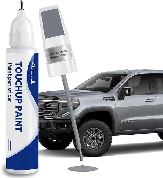Thunderstorm Gray (GNO/WA633D) Touch Up Paint for GMC-Exact Match–Chips and Nicks Car Paint Scratch Repair Kit Automotive Paint Pen for Sierra 1500/2500 HD/Acadia/Canyon/Savana/Terrain
