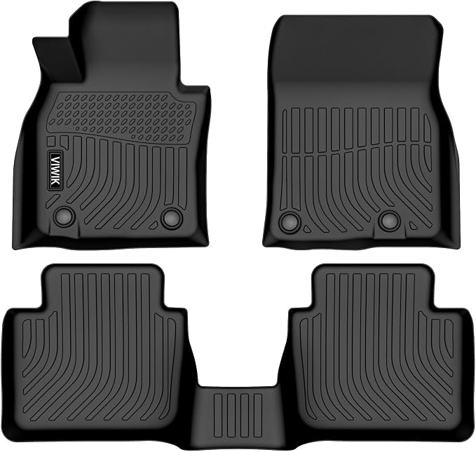 VIWIK Car Floor Mats for Mazda CX-50 2023 2024, All Weather Car Mats Custom TPE Rubber Floor Liners for Mazda CX50 1st and 2nd Row Front & Rear Automotive Accessories
