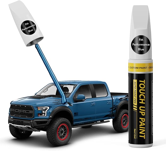 (Performance Blue (FM) Car Touch Up Paint for ford, Car Paint Scratch Repair Kit, 2 in 1 Premium Scratch Remover Pen with Exact Color-Matched