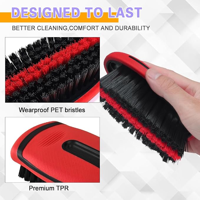 Carpet and Upholstery Cleaning Brush, Household Hard Bristle Brush, Car Plastic Gap Cleaning Brush, Universal Auto Detailing Brush for Car Interior Seat, Clothes and Sofa Cleaning