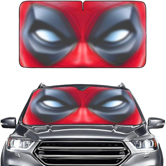 GENANY Funny Red Eyes Movie Windshield Sun Shade for Car SUV Truck (55x29 Inches), Automobile Sunshade, Protector Blocks UV, Car Decor