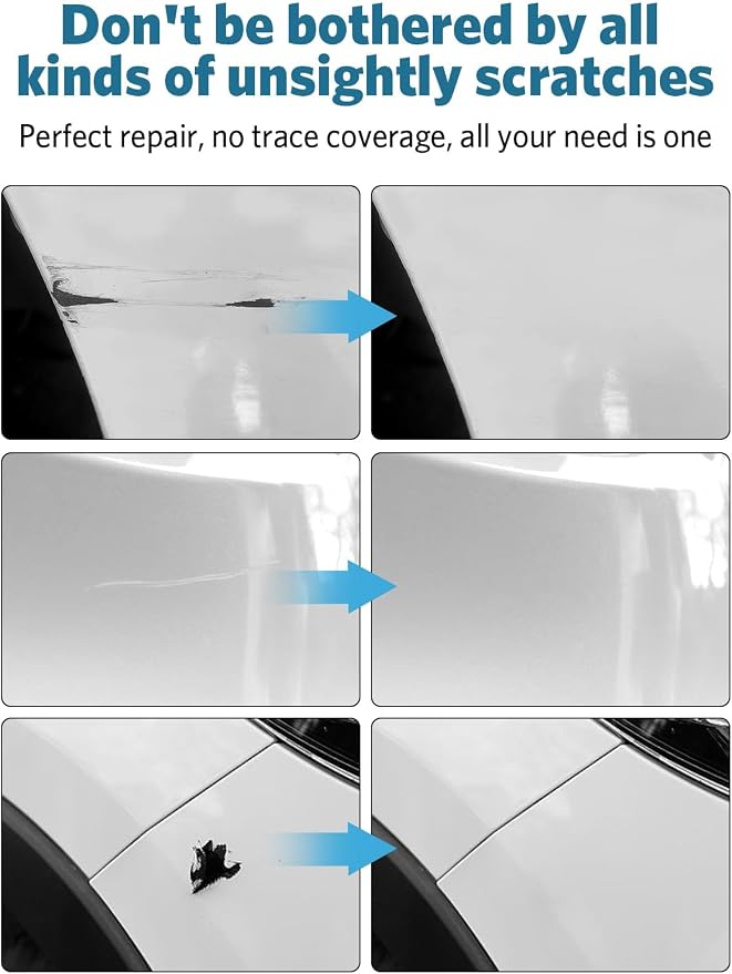 Ingot Silver Metallic(UX) Touch Up Paint for Ford, Car Paint Scratch Repair Remover Pen Color Exact Match, Quick and Easy Fix Auto Chips and Nicks Scuff