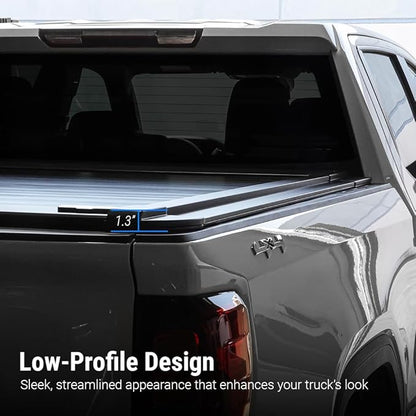 Syneticusa MB Retractable Tonneau Cover | 2004–2026 Ford F-150 6'7" (78.9”) Long Bed | 6063-T5 Aluminum | Double Lock | 3-Year Warranty | Waterproof Low Profile Hard Truck Bed Cover