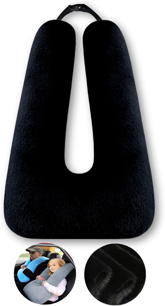 FHSGGP Travel Pillow Car Pillow Kid Car Sleeping The Sleeping Aid for Adults and Kids on Road Trips Kids Travel Pillow Black