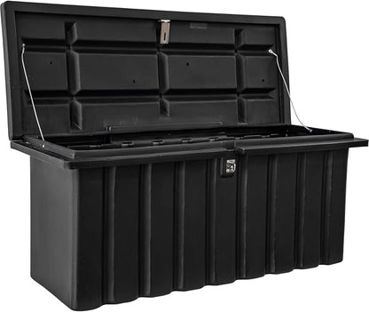Buyers Products 1712250 Poly Outdoor Multi-Purpose All Weather Utility Storage Bin Box, 8.4 cu. Ft, Job Site Box, Outdoor Storage and Organizer, Made in USA, Black