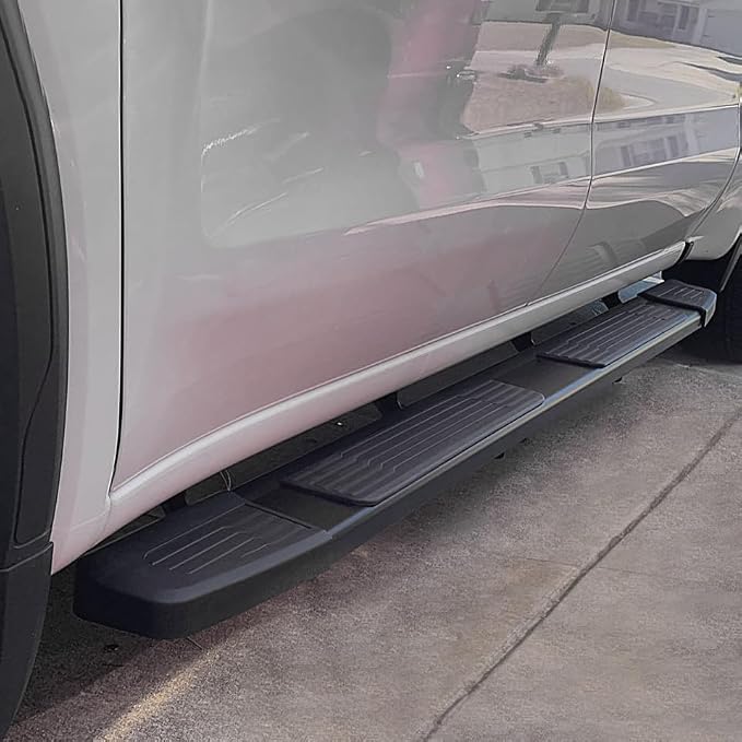 COMNOVA 6 Inch Running Boards Compatible with 19-26 Chevy Silverado 1500 Crew Cab, 20-26 Silverado/Sierra 2500HD 3500HD Crew Cab, Step Bar Running Board for Silverado, Including in 8 Brackets.
