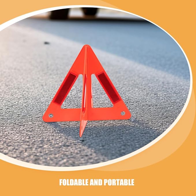 5pcs Emergency Car Safety Triangle Warning Rack Reflective Sign Versatile Safety for Roadside Use