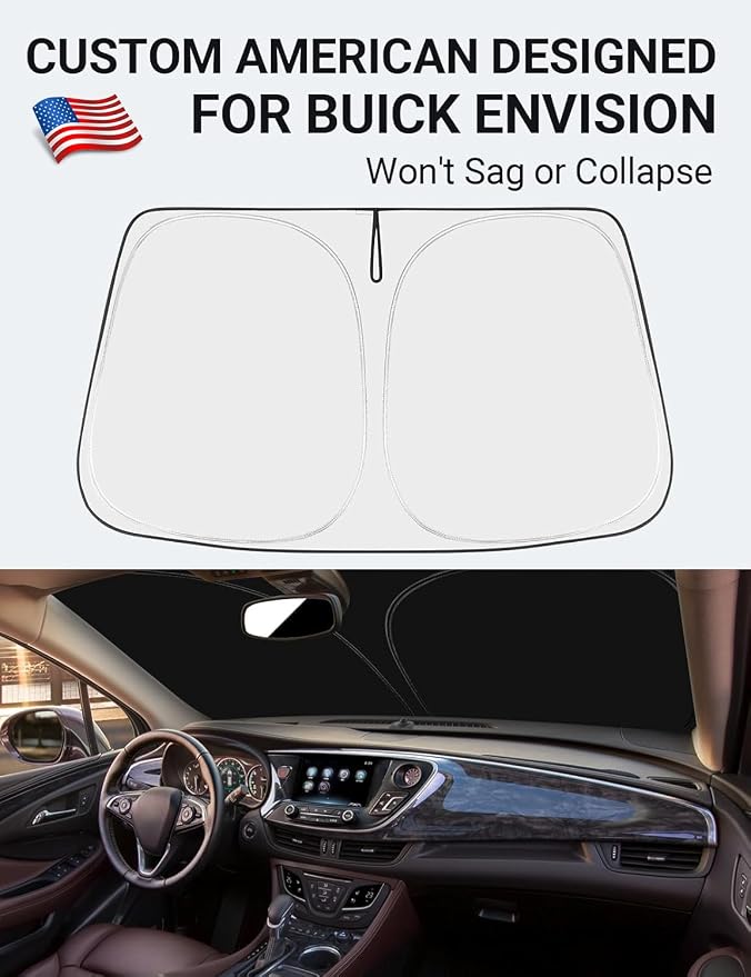 Proadsy 2026 Upgrade Front Windshield Sun Shade Foldable Sunshade Protector Custom Fit 2016-2020 Buick Envision 1SV, Preferred, Essence, Premium, Premium II SUV Accessories