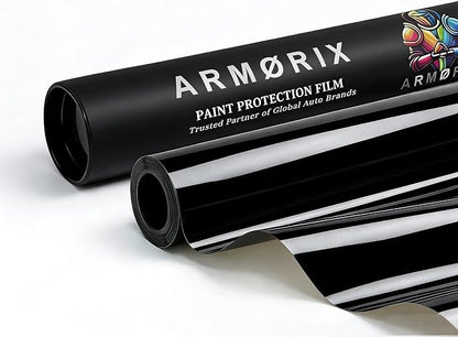 Rockrose Ultra Gloss TPU Black PPF Film for Car Paint Protection 60 in x 50FT Self-Healing, UV Protection, Scratch & Stain Resistant, Hydrophobic, Wet Installation, Strong Adhesive, 7.5 mil Thickness