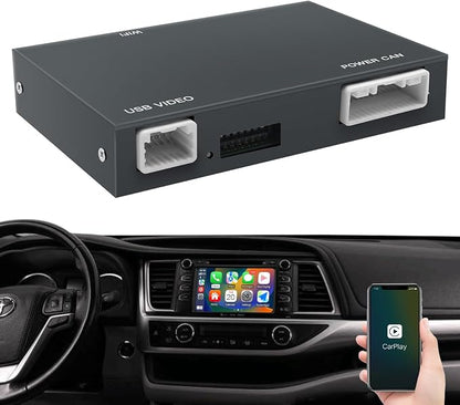 Wireless Carplay/Android Auto Adapter for Toyota with Entune2.0 & Touch2 2014-2019 New Version Retrofit Kit Decoder Fits for Tundra/Highlander/RAV4/Tacoma/Camry/Corolla/Avalon/Prius/CH-R/Sienna/Camry