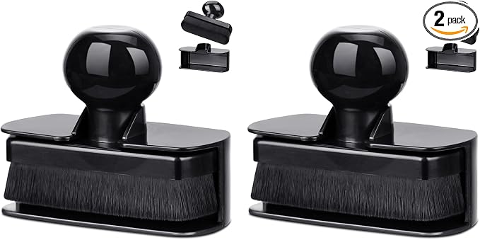 2pcs Large Car Tire Shine Applicator,Vegan Tire Shine Brush - Automotive Tire Dressing Applicator Brush with Storage Stand for Tire Detailing & Car Wash Kit, 3.6 Inch Length (Black)