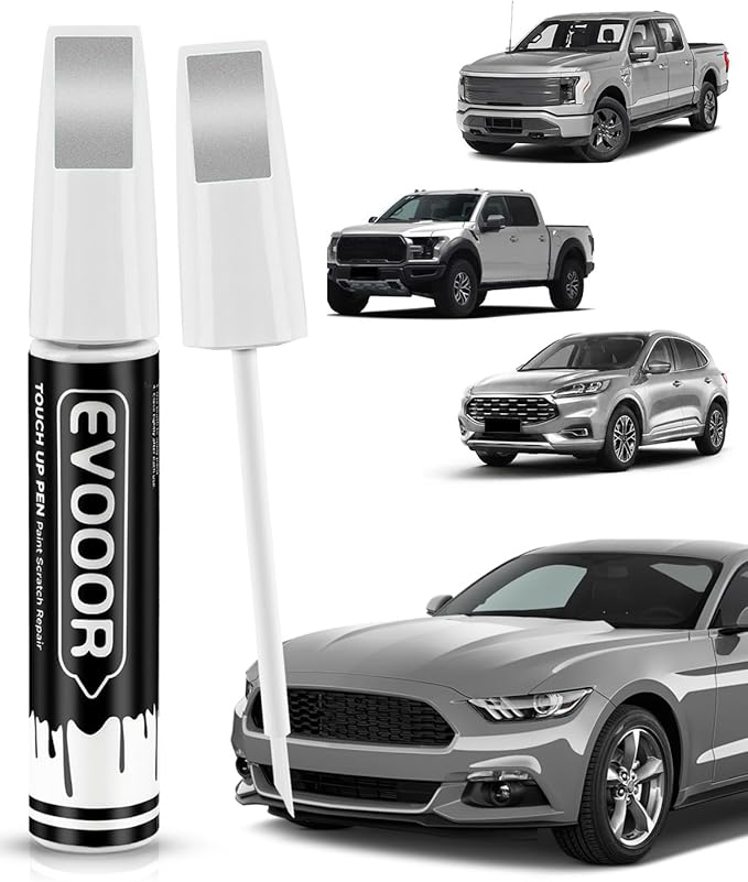 JS/M7432A Iconic Silver Metallic Touch Up Paint for Ford – Exact Match 2 in 1 Paint Pen for Chips and Nicks Repair