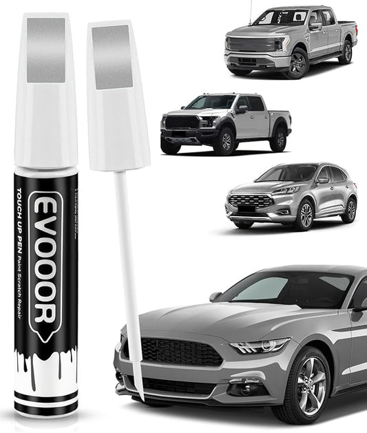 JS/M7432A Iconic Silver Metallic Touch Up Paint for Ford – Exact Match 2 in 1 Paint Pen for Chips and Nicks Repair