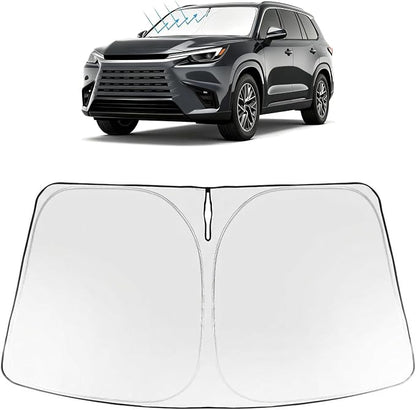 Proadsy Windshield Sun Shade Custom Fit Lexus TX 2024-2026 Foldable Front Sunshade Protector Sun Visor Blocks UV Rays Keep Car Cooler Accessories