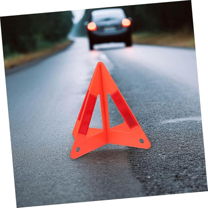 5pcs Reflective Triangle Warning Stand for Vehicles High Visibility Emergency Roadside Safety Rack Easy Installation for Car Models Breakdown Situations