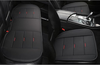 West Llama Bottom Seat Covers, Include 1 Pair Front Seat Protector and 1 Rear Seat Cover, Universal PU Leather Seat Covers for 90% Cars (Black)