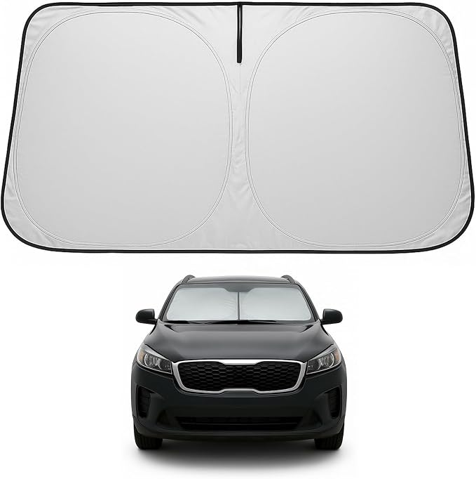 Proadsy 2026 Upgrade Front Windshield Sun Shade Foldable Sunshade Protector Custom Fit 2015-2020 Kia Sorento Accessories