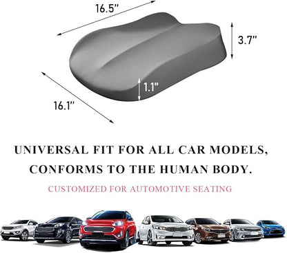 Car Seat Cushion, Comfort Memory Foam Car Cushion, Non-Slip Auto Booster Seat Cushion for Improve Driving Vision, Suitable for Vehicles Trucks SUVs Car Accessories (Gray)