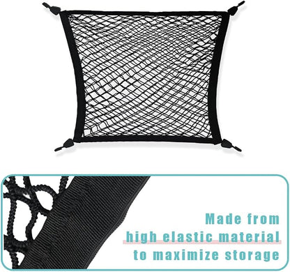 BestEvMod Envelope Style Front Trunk Cargo Net Compatible with 2026 2025 2022-2024 Ford F-150 Lightning Accessories Extra Strong Hook Stretchable Elastic Mesh (Flat Envelope Net)