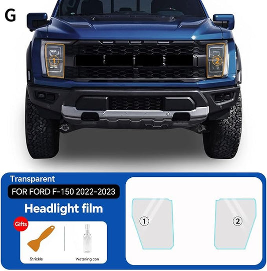 for Ford F-150 2022-2026 TPU PPF Paint Protective Film Custom Fit Clear Coating Paint Protection Film, Scratch Resistant & Self Healing Armor Shield Guard Finishing Accessories for Headlight