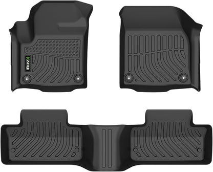 Floor Mats Custom for Range Rover Evoque 2012-2019(Not for Convertible) All Weather Protection TPE Heavy Duty Non-Slip Automotive Floor Liners Fits Front& 2nd Row Full Set Accessories, Black
