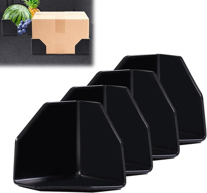 Rislobx 4PCS Car Trunk Organizer Blocks with Hook and Loop Fastener, Automotive Tidy Storage Organisation Accessories for Truck, SUV, Sedan, Available to Wool Carpet (Black)