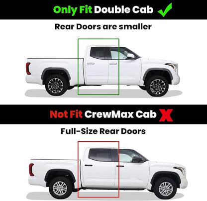 LASFIT Floor Mats for Toyota Tundra 2022-2026 Double Cab, Custom Fit All Weather Protection TPE Easy Clean Anti-Slip Floor Liners for Tundra 2022-2024 2025 2026 Front & Rear 2 Row Car Mats