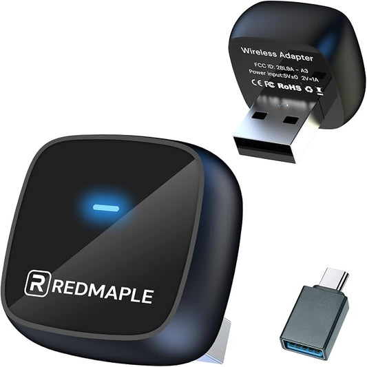 2026 Upgraded Wireless CarPlay Adapter for Apple iPhone, Mini Design, Converts Factory Wired to Wireless Adapter for CarPlay, Plug and Play, Auto Connect Fast and Stable(Only with iPhone)