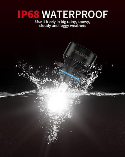 𝟫𝟢𝟢𝟨/𝖧𝖡𝟦 Bulbs Low Beam 6500K Cool White 40000LM 900% Brightness, 1:1 Size Plug and Play with Cooling Fan IP68 Waterproof Off-Road Lights, Pack of 2