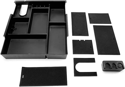 DNA MOTORING ZTL-Y-0019 Center Console Armrest Organizer Tray Compatible with 14-19 Tundra, Black
