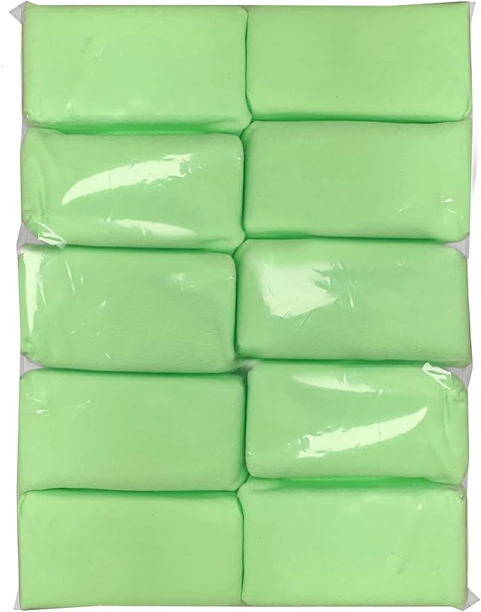 Detailer's Preference Suede Scratch-Free & Streak-Free Microfiber Coating Applicators, Minimal Absorption to Save Wax & Coatings with Hidden Stitching & Ergonomic Design, Green, 10-Pack