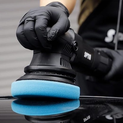 Blue T60 Moderate-Cut Foam Pad, SPTA 1Pcs 7.5 Inch Face for 7 Inch 180mm Backing Plate Compound Buffing Sponge Pads for Car Buffer Polisher Compounding, Polishing and Waxing -FPTSS6B