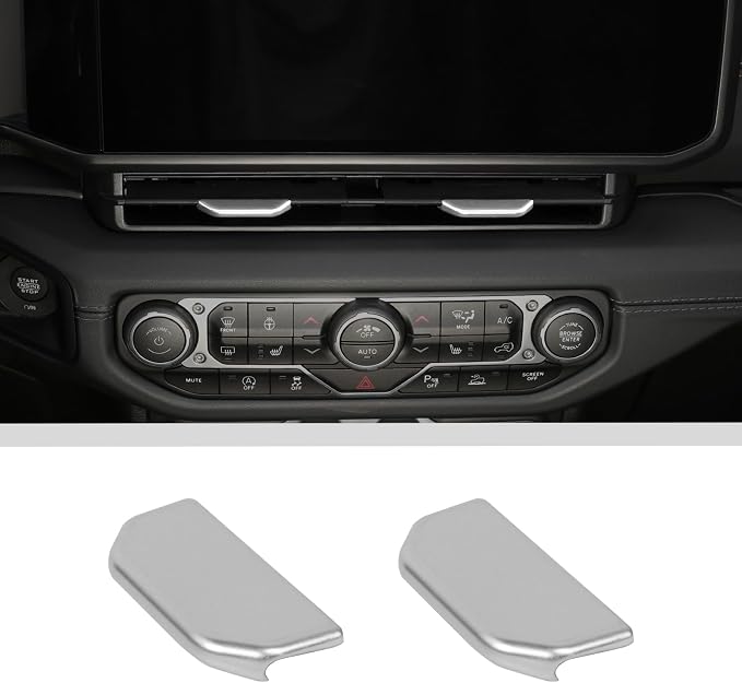JWWY for Jeep JL Vent Air Outlet Adjustment Cover Trim Compatible with 2024-2025 Jeep Wrangler JL JLU Interior Accessories 2pcs Silver
