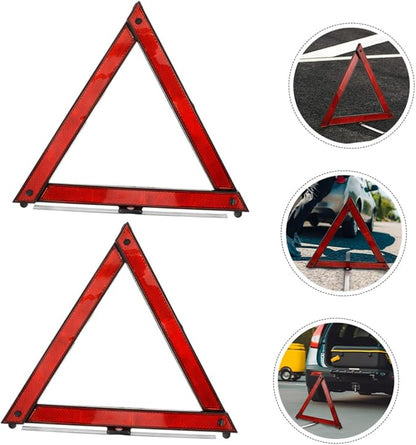 Alipis 5pcs Reflective Safety Triangle Kit Foldable Emergency Warning Sign for Vehicles Roadside Safety Tool for Breakdown Situations