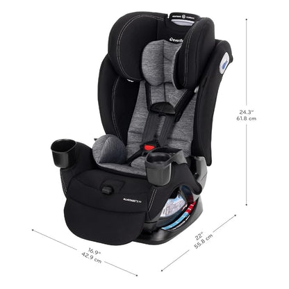 Evenflo All4Stages Slim Plus Canopy 4-in-1 Convertible Car Seat (Howell Black)