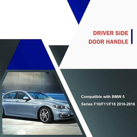 Driver Side Door Handle Cover Compatible with BMW 5 Series 520 523 525 528 530 F10/F11/F18 2010-2016, Window Switch Armrest Panel for Left-Hand Drive Models Beige