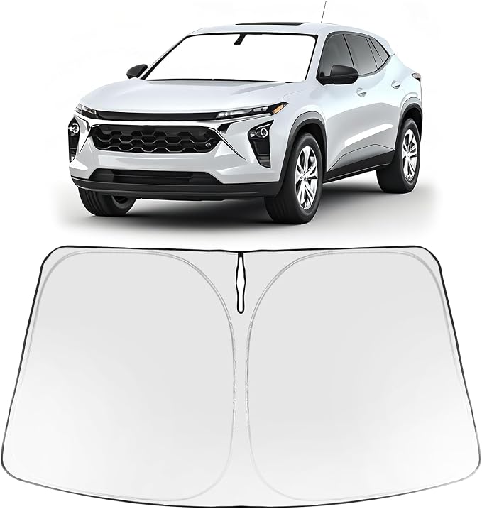Proadsy Windshield Sun Shade for Chevrolet Trax 2024 2025 2026 Custom Fit Foldable Front Sunshade Protector Sun Visor Blocks UV Rays Keep Car Cooler Accessories