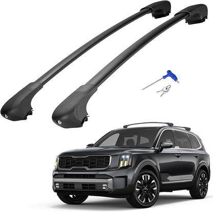 JOYTUTUS Lockable Roof Rack Cross Bars Compatible with Kia Telluride EX S SX SX-Prestige 2019-2026 (NOT FIT X-PRO X-LINE), Heavy Duty Aluminum Anti-Theft Roof Rails Crossbars Luggage Racks
