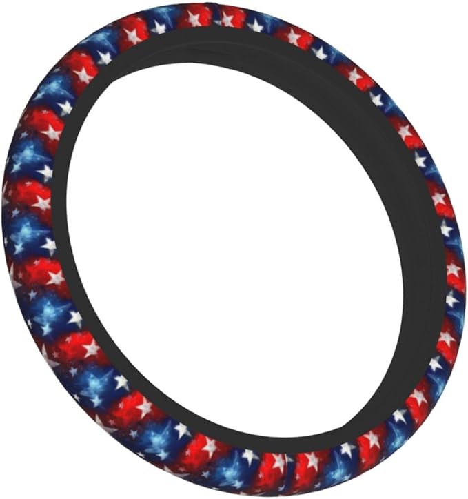 4th of July Steering Wheel Covers Non Slip Neoprene Universal 15 Inch Steering Wheel Protector Car Cover for Men Women