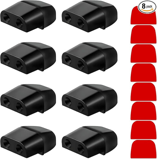 8 PCS Deer Whistles for Car, Deer Warning Device with Adhesive Tapes to Avoid Collisions, Animal Alert Horn Road Safety Whistle for SUVs Trucks Motorcycles, Car Accessories (Black)
