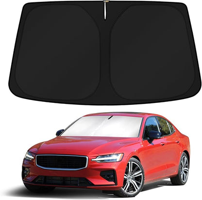 KUST Windshield Sun Shade for 2019-2024 2025 Volvo S60 Sedan Accessories Custom Fit Sunshade Sun Visor Protector Foldable Blocks UV Rays Keep Your Car Cooler