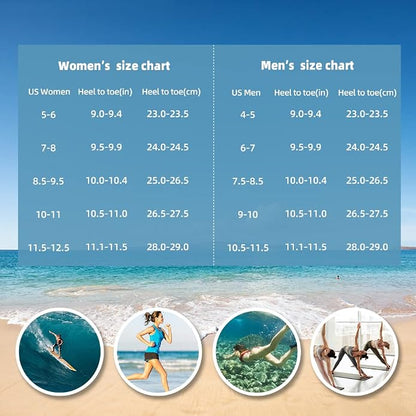 Water Shoes for Women Men Quick-Dry Aqua Socks Swim Beach Outfits Barefoot Yoga Exercise Wear Sport Accessories Pool Camping Must Haves River Hiking Adult Youth Size