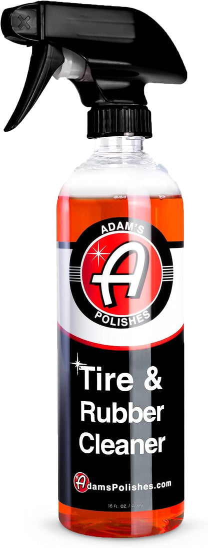 Adam's Tire & Rubber Cleaner (16 oz) - Removes Discoloration From Tires Quickly - Works Great on Tires, Rubber & Plastic Trim and Rubber Floor Mats