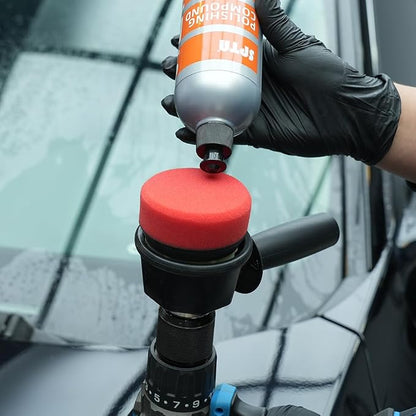 Dual Action Power System Tool, Forced Dual Action Polisher Adapter Detailing Tool with 3Pcs Polishing Pads For Cordless Drill for Car Polishing, Buffing, Waxing and Compounding -DAPSTS3