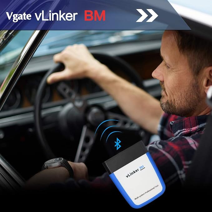 Vgate vLinker BM OBD2 Bluetooth Code Reader for Android & Windows, OBDII Scan Tool for BimmerCode