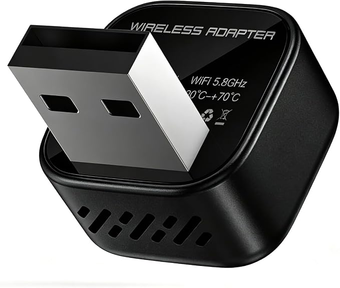 Wireless CarPlay Adapter, Low Latency Dongle for iPhone 15/14/13, Plug & Play, One-Click Switch,5s Auto Reconnect, Seamlessly Switches Between Two Phones Stable Connection, Compatible with 2018+ Cars